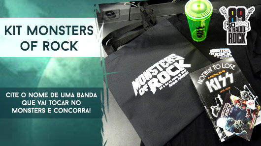 Kit Monsters Of Rock - A Rádio Rock - 89,1 FM - SP