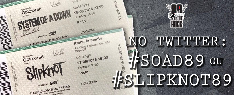 Promo #SOAD89 e #Slipknot89 no Twitter