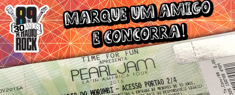 Ingressos para ver Pearl Jam no Instagram da 89