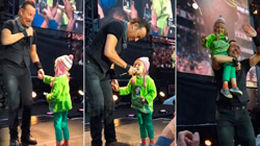 Bruce Springsteen chama menina de quatro anos ao palco