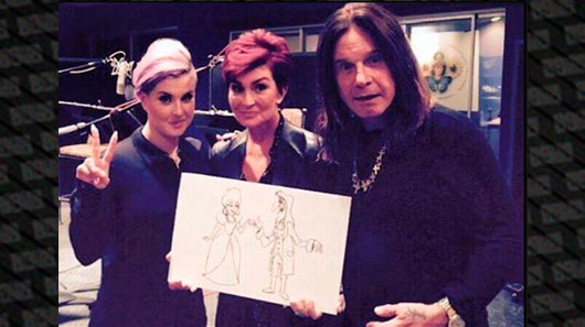 Ozzy, Sharon e Kelly Osbourne dublam desenho animado