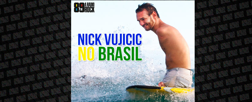 Promoção Nick Vujicic nas redes sociais da Rádio Rock