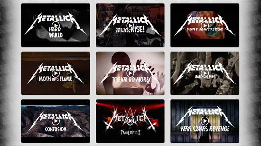 Metallica lança série de 10 novos videoclipes