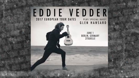 Eddie Vedder confirma show na noite deste sábado em Amsterdam
