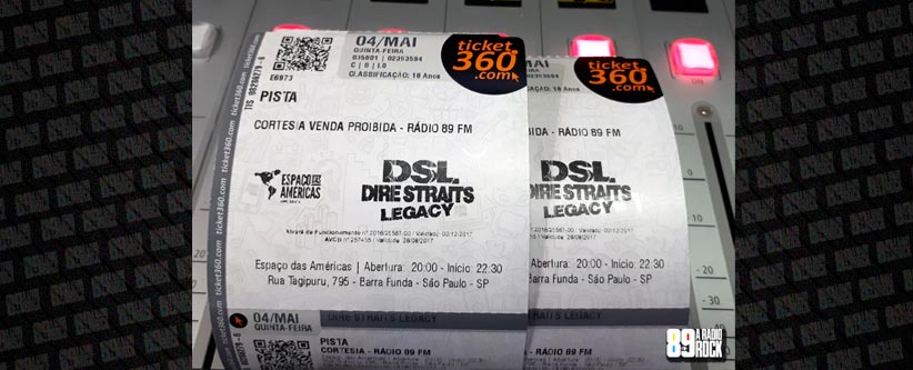 Ingressos Dire Straits Legacy via facebook