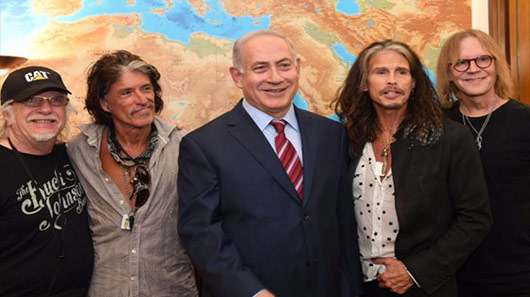 Aerosmith é recebido por primeiro-ministro de Israel