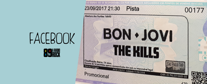 Ingressos Bon Jovi e The Kills para o SP Trip via Facebook
