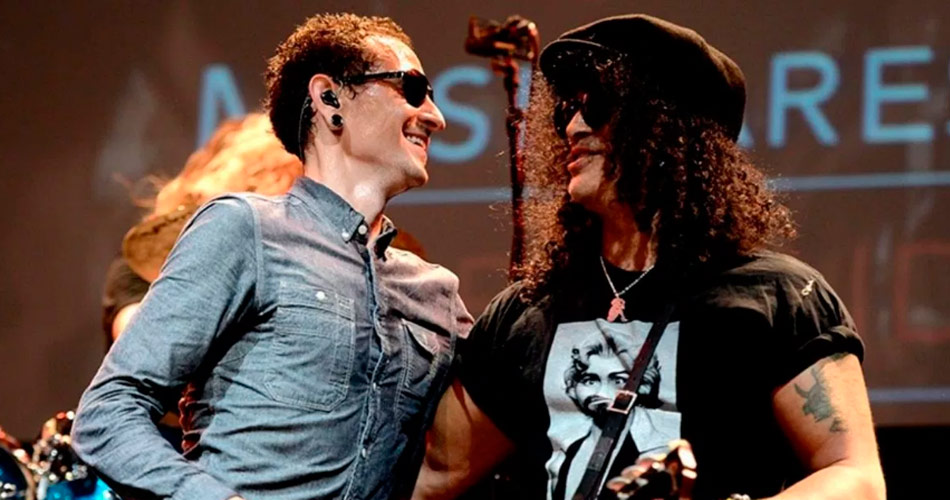 Slash revela ter música gravada com Chester Bennington, do Linkin Park
