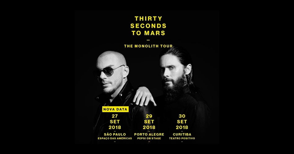 Thirty Seconds To Mars: altera data de show em São Paulo