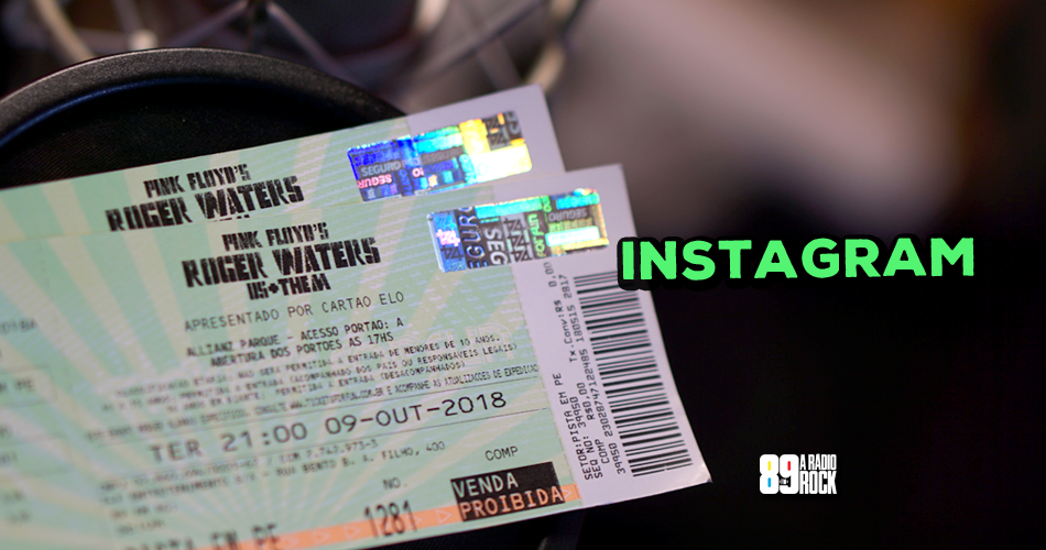 Ingressos para show do Roger Waters dia 09/10 via Instagram