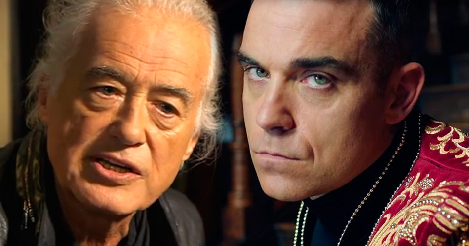 Para irritar Jimmy Page, Robbie Williams faz imitação de Robert Plant, diz carta