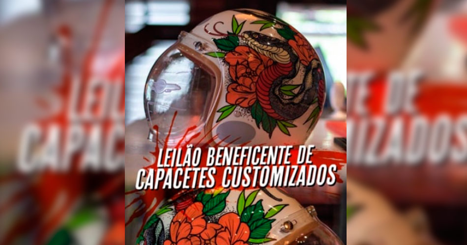 Leilão beneficente de capacetes customizados da Tattoo You