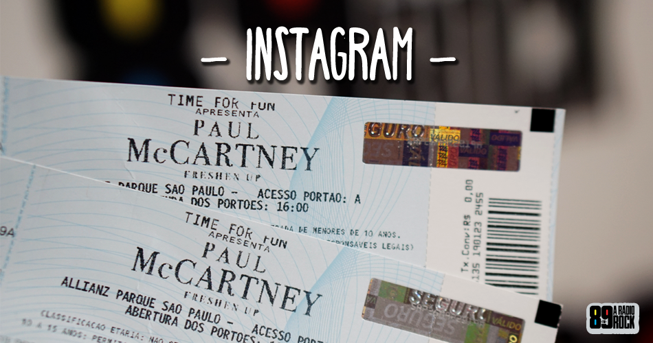 Ingressos Paul McCartney via Instagram