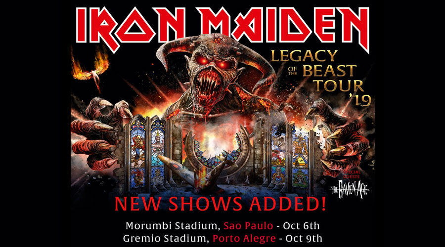 Confirmado! Iron Maiden anuncia shows extras no Brasil para São Paulo e Porto Alegre