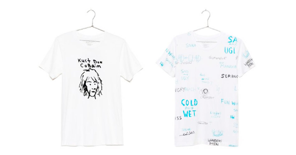 Filha de Kurt Cobain lança coleção de camisetas “Kurt Was Here”