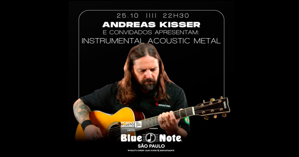 Andreas Kisser reúne artistas para show de heavy metal instrumental