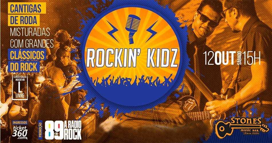 Rockin´ Kidz oferece “Dia das Crianças Rock And Roll” no Stones Music Bar