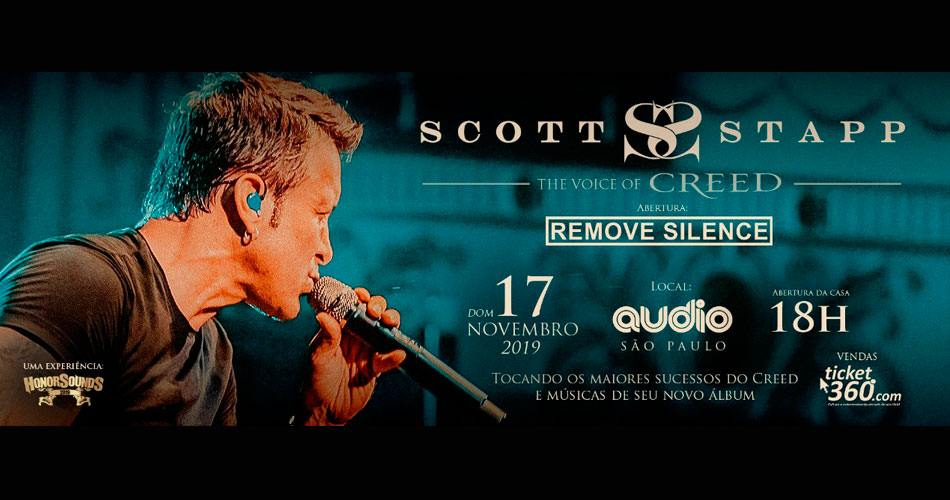 Scott Stapp se apresenta em SP com abertura de Remove Silence