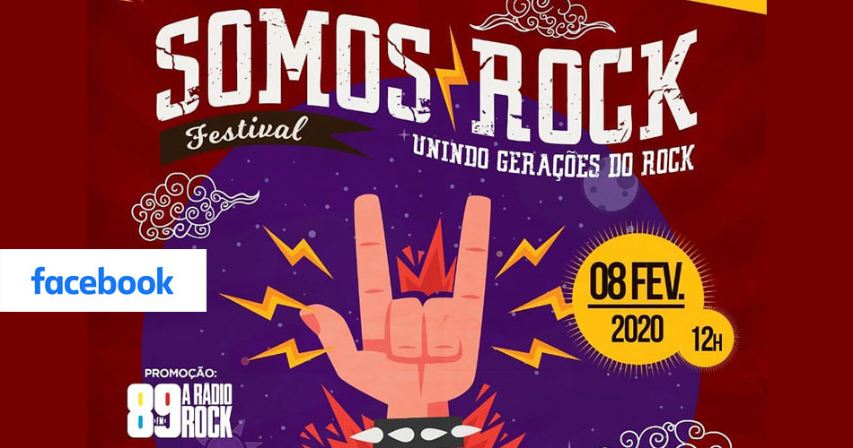 Ingressos “Somos Rock Festival” via Facebook
