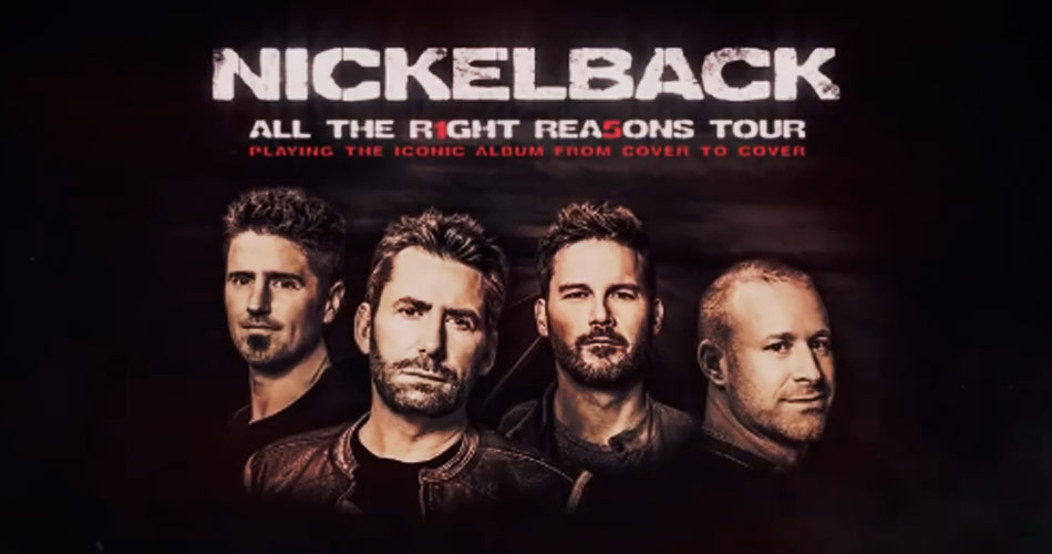 Nickelback anuncia turnê para celebrar os 15 anos do disco  “All the Right Reasons”