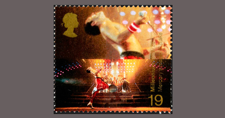 Queen ganha homenagem em série de selos do serviço postal britânico