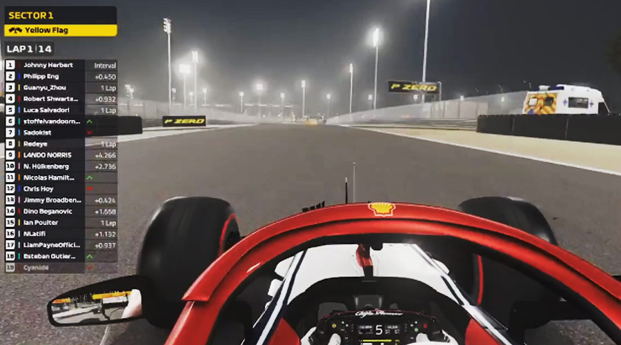 Versão virtual da Fórmula 1 estreia com grande audiência na internet