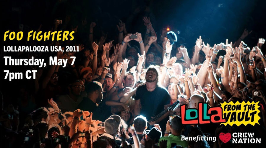 Show histórico do Foo Fighters é transmitido pelo YouTube do Lollapalooza USA