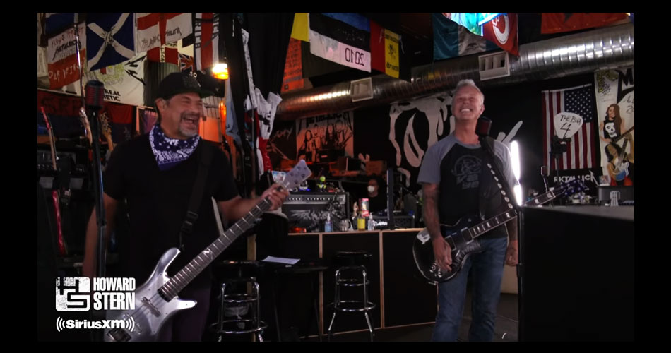Vídeos mostram apresentação do Metallica no programa “The Howard Stern Show”