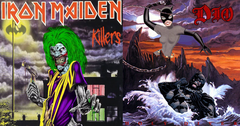 Personagens das histórias do Batman invadem capas de discos de metal