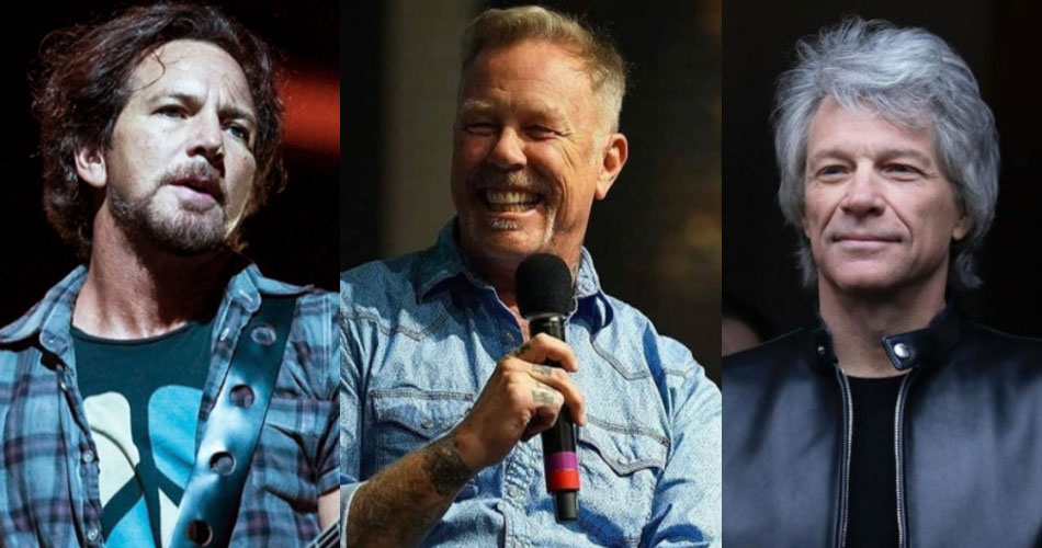 Eddie Vedder, James Hetfield e Jon Bon Jovi marcam presença em evento on-line de Joe Walsh
