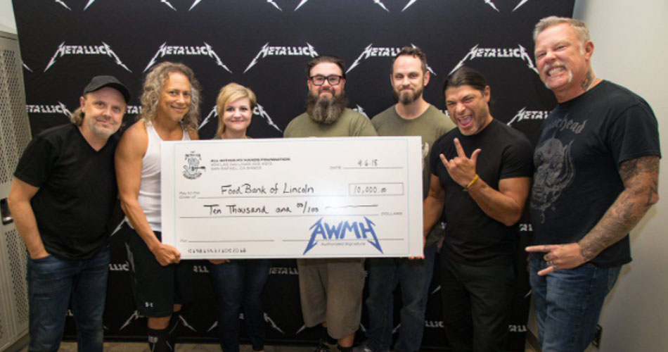 Metallica: doações feitas pela banda este ano passam da casa de 11 milhões de reais