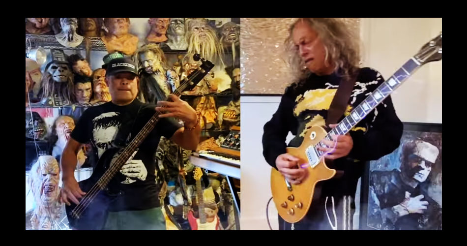 Halloween: Kirk Hammett e Robert Trujillo, do Metallica, fazem cover de “Frankenstein”