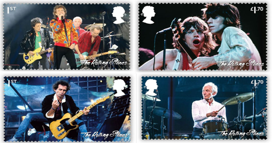 Rolling Stones ganham homenagem em selos do Royal Mail