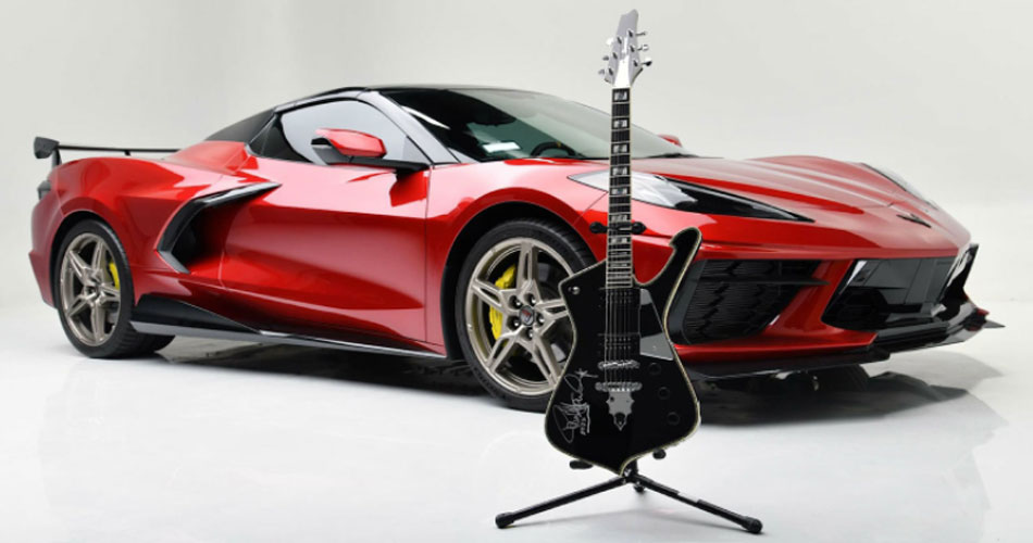 Kiss: Corvette de Paul Stanley vai a leilão com guitarra autografada