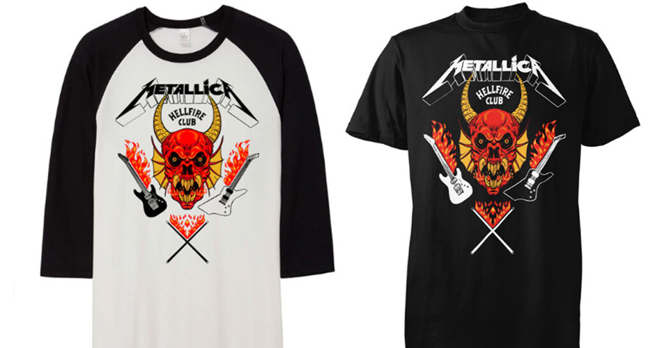 Stranger Things: Metallica lança camisetas personalizadas do “Hellfire Club”