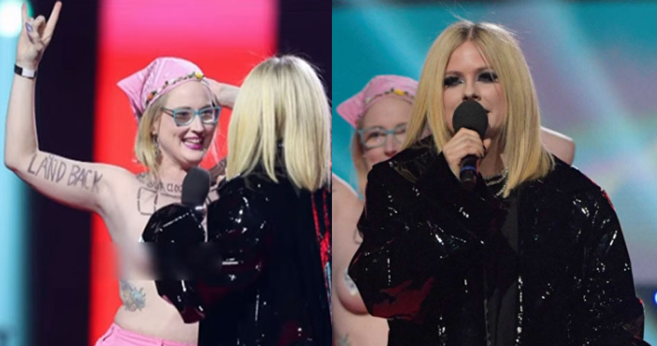 Avril Lavigne expulsa ativista do palco em premiação no Canadá; “Dá o fora, v*dia!”