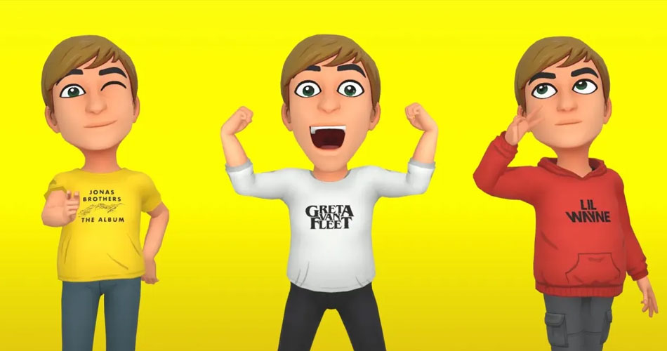 Snapchat lança camisetas de bandas para avatares