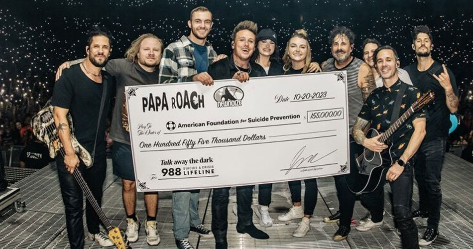 Papa Roach doa 155 mil dólares para campanha de prevenção ao suicídio