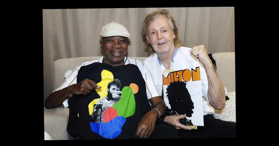 Milton Nascimento divulga foto de encontro com Paul McCartney