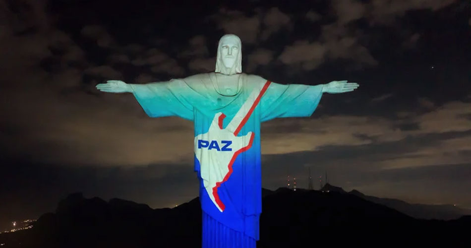 Cristo Redentor se veste com cores e guitarra do Rock in Rio