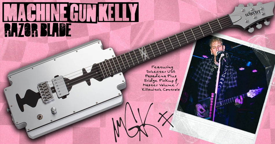 Machine Gun Kelly lança guitarra em formato de lâmina de barbear