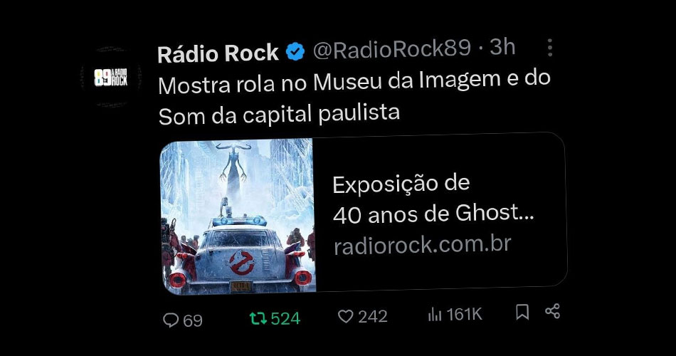 Seguidores da Rádio Rock ficam excitados com legenda em rede social